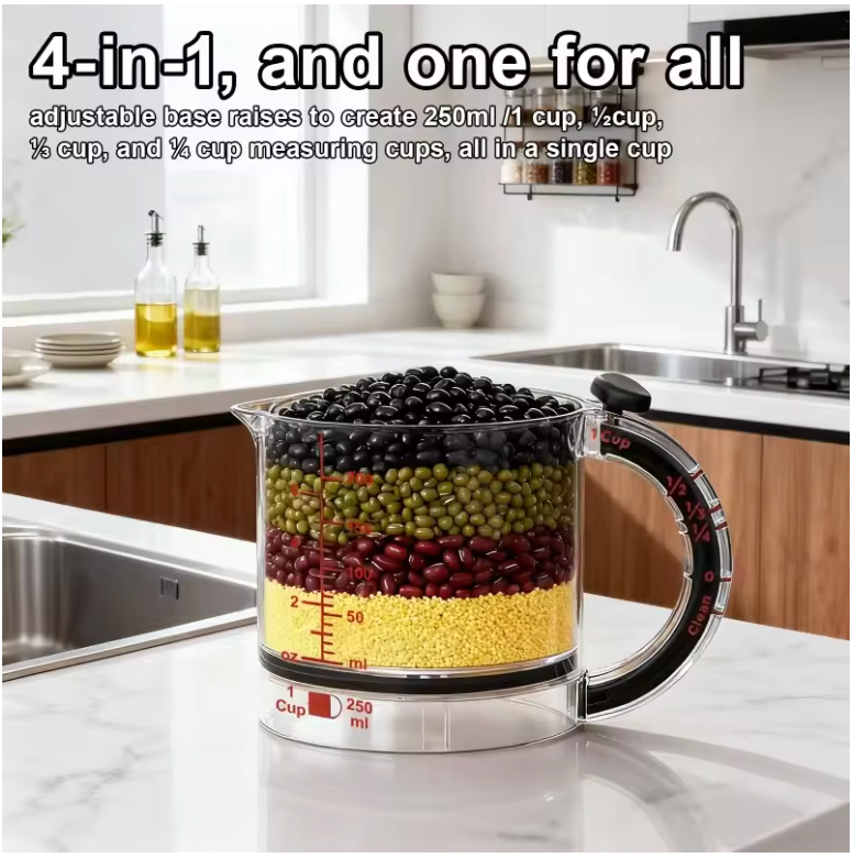 Smart 4-In-1 Adjustable measuring Cup