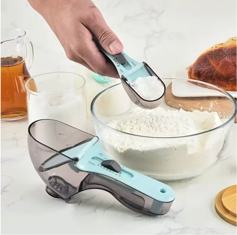 2pcs Adjustable Measuring Cups & Spoons